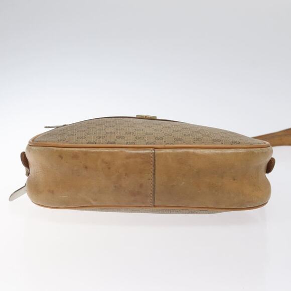 GUCCI Micro GG Supreme Shoulder Bag Pvc Beige Gold - Picture 9 of 16